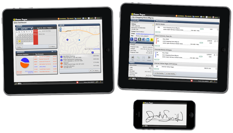 SFA on tablets and phone